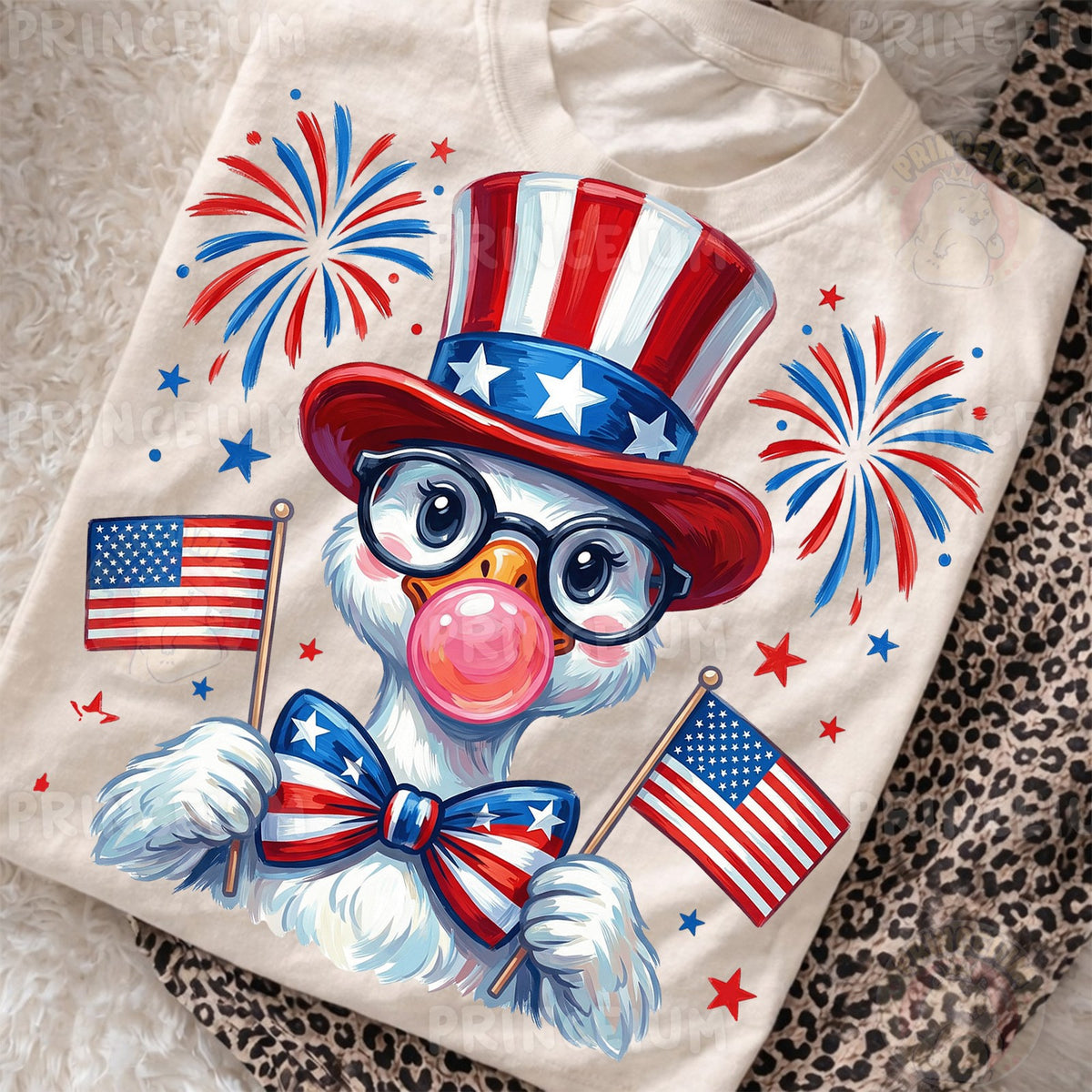 Patriotic Bubble Gum Duck