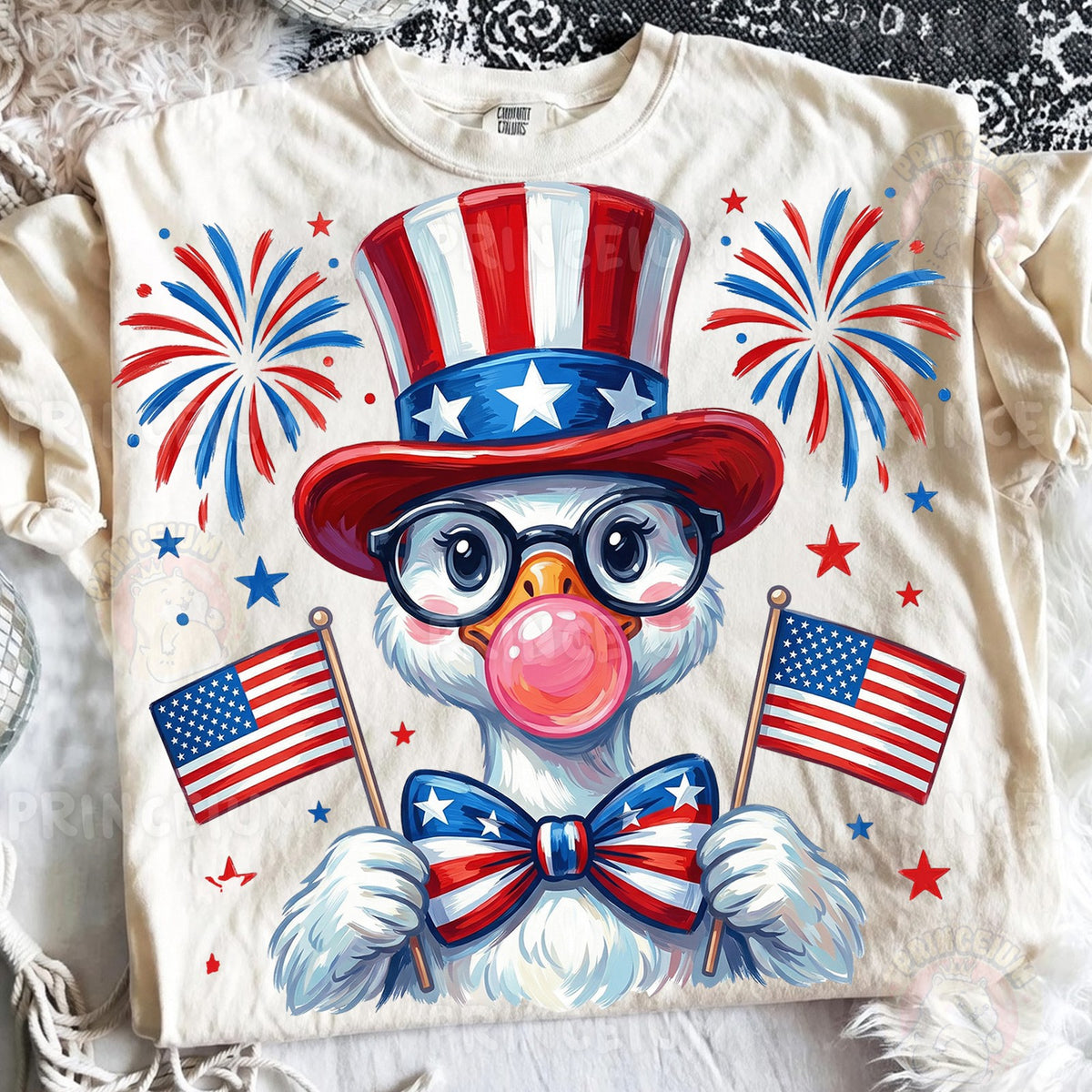 Patriotic Bubble Gum Duck