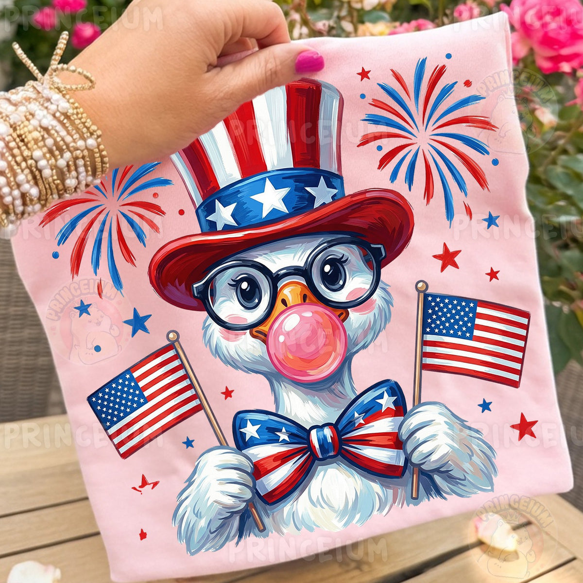 Patriotic Bubble Gum Duck
