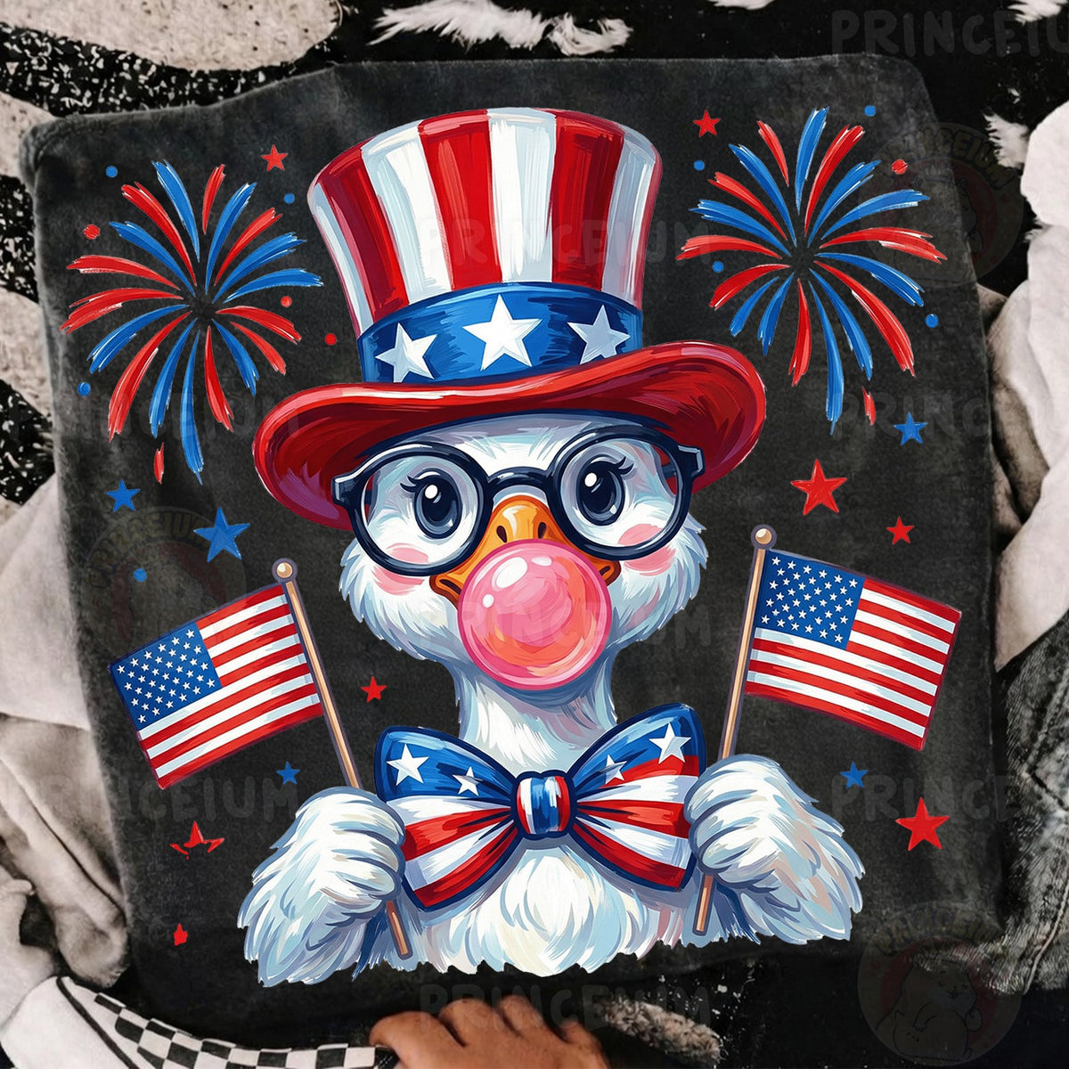 Patriotic Bubble Gum Duck