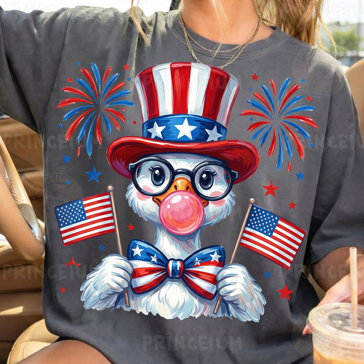 Patriotic Bubble Gum Duck