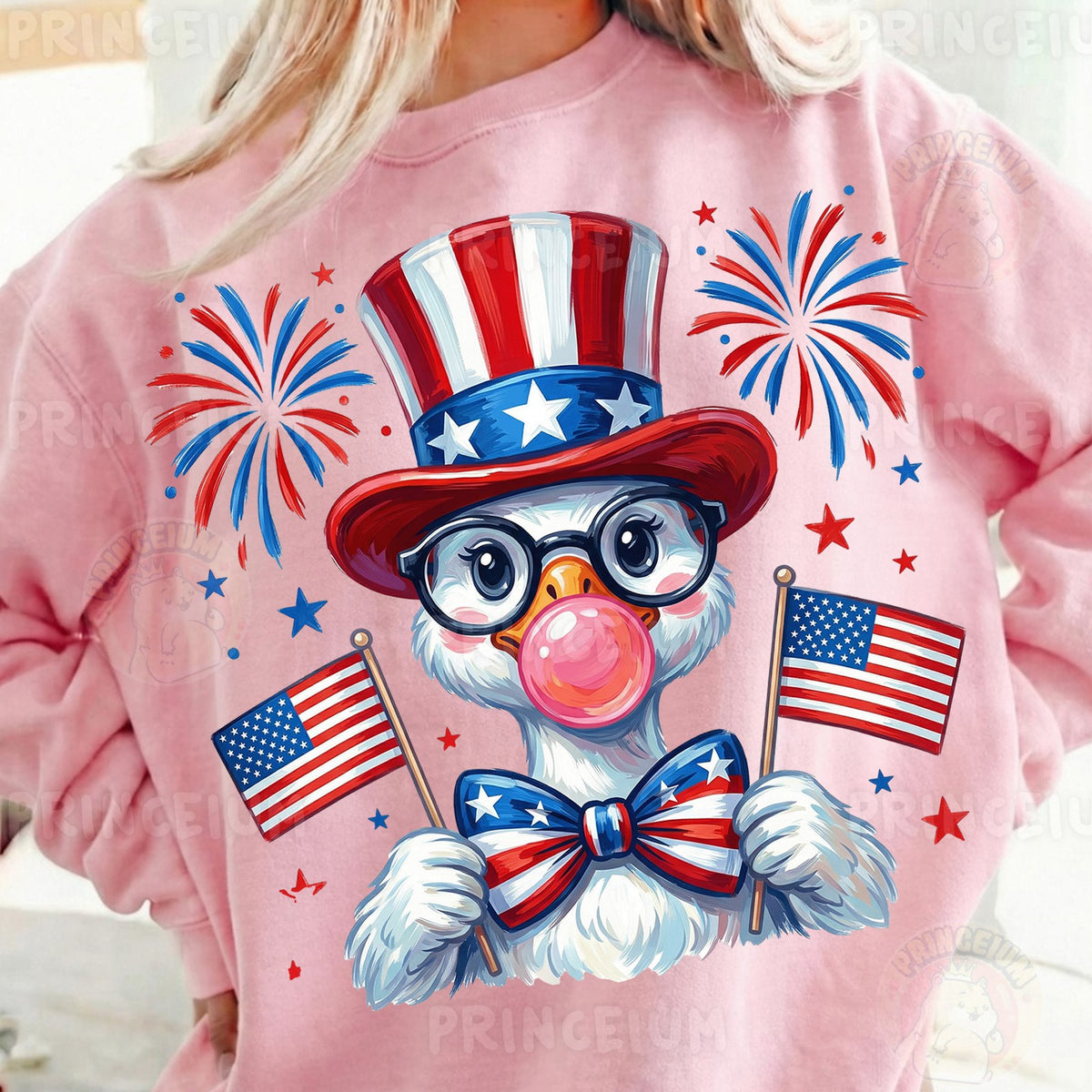 Patriotic Bubble Gum Duck