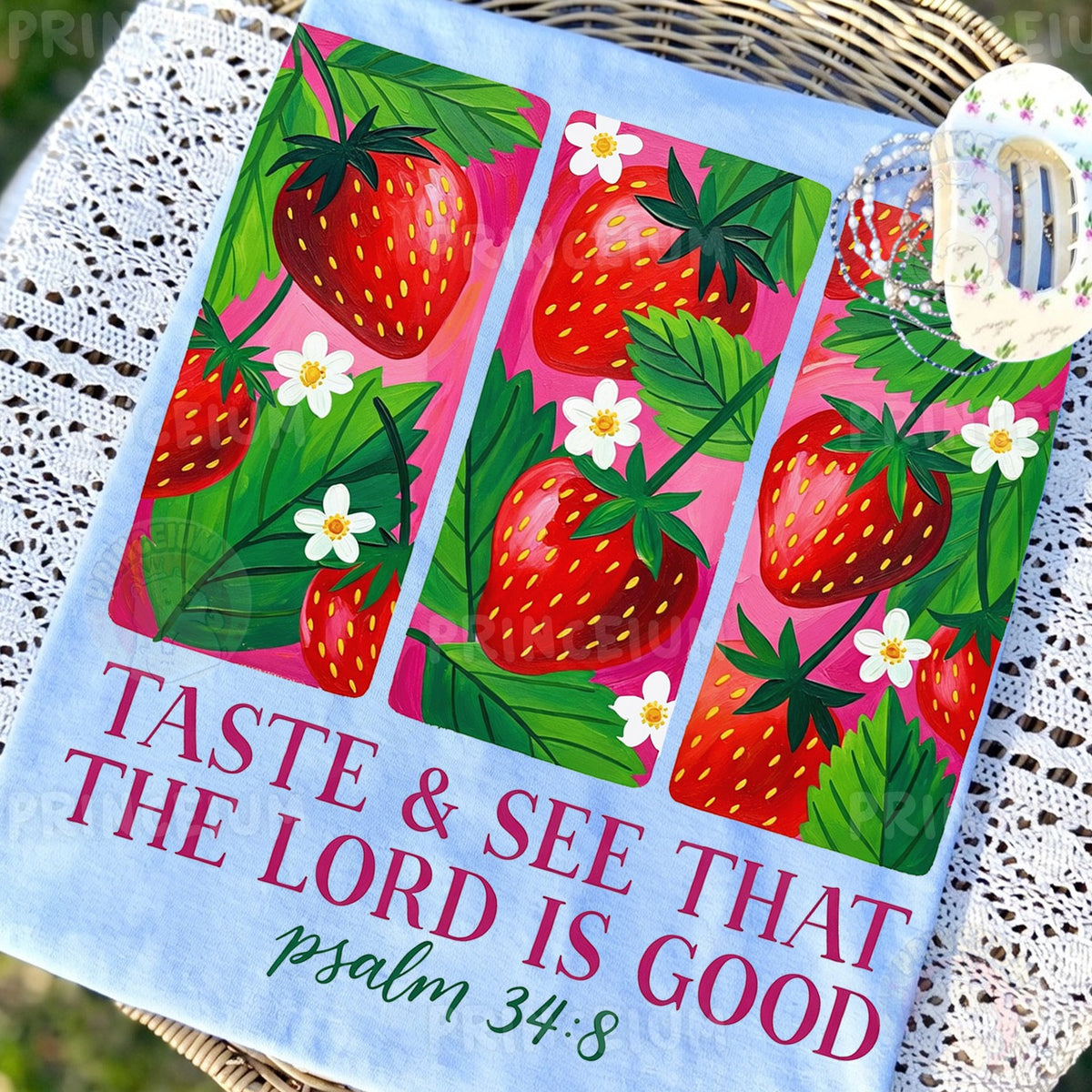 Taste & See Strawberry Psalm 34:8