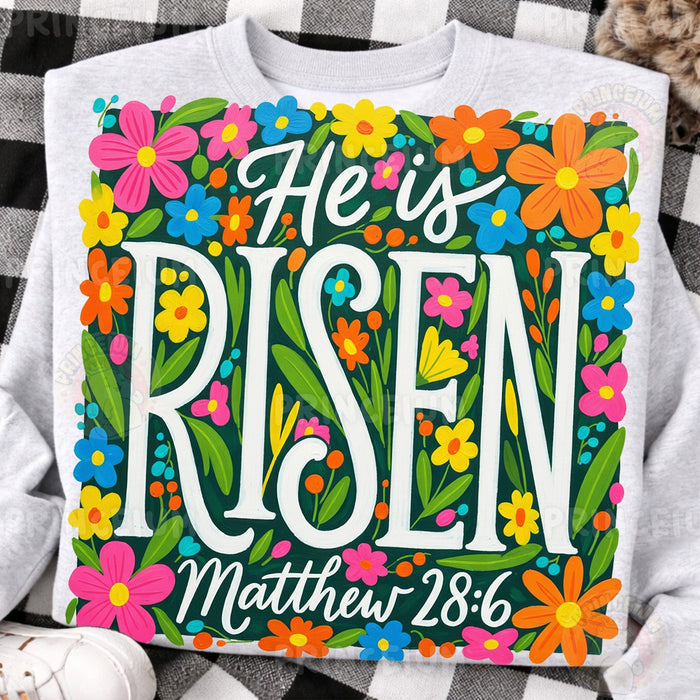 He Is Risen Floral Easter