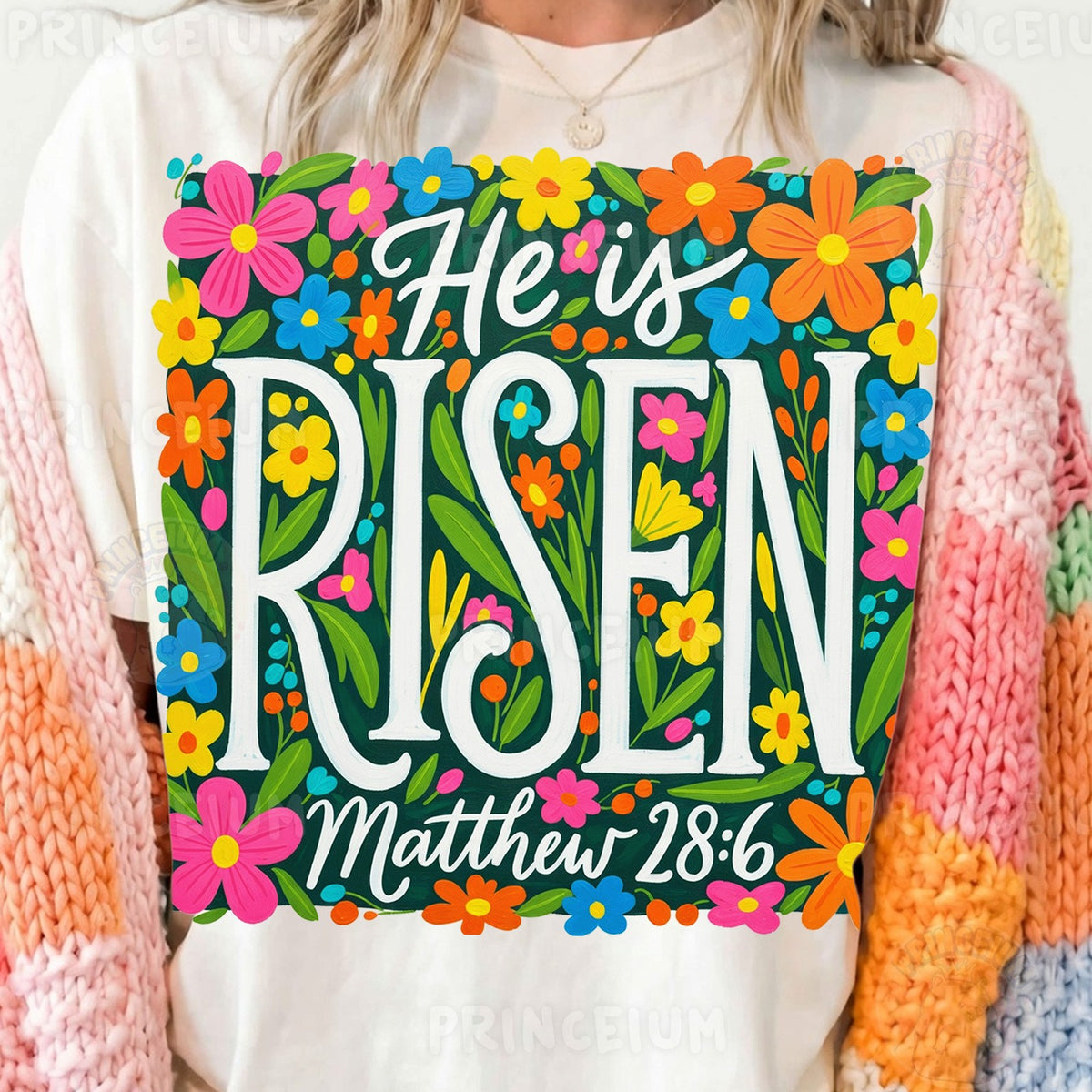 He Is Risen Floral Easter