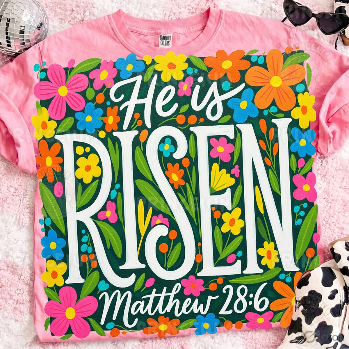 He Is Risen Floral Easter