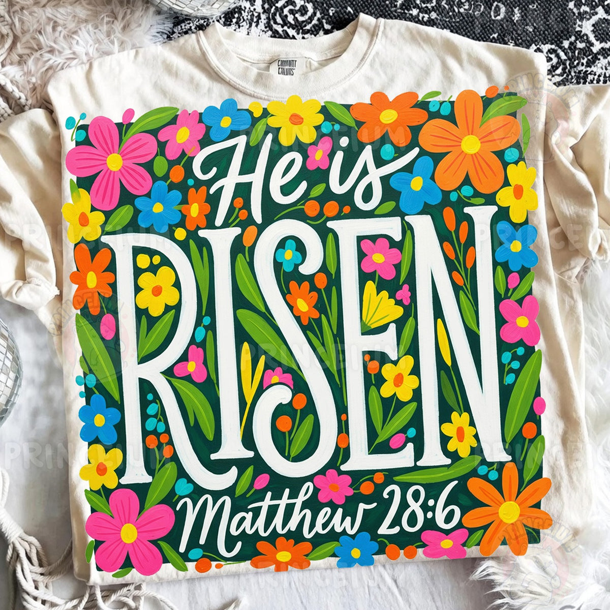 He Is Risen Floral Easter