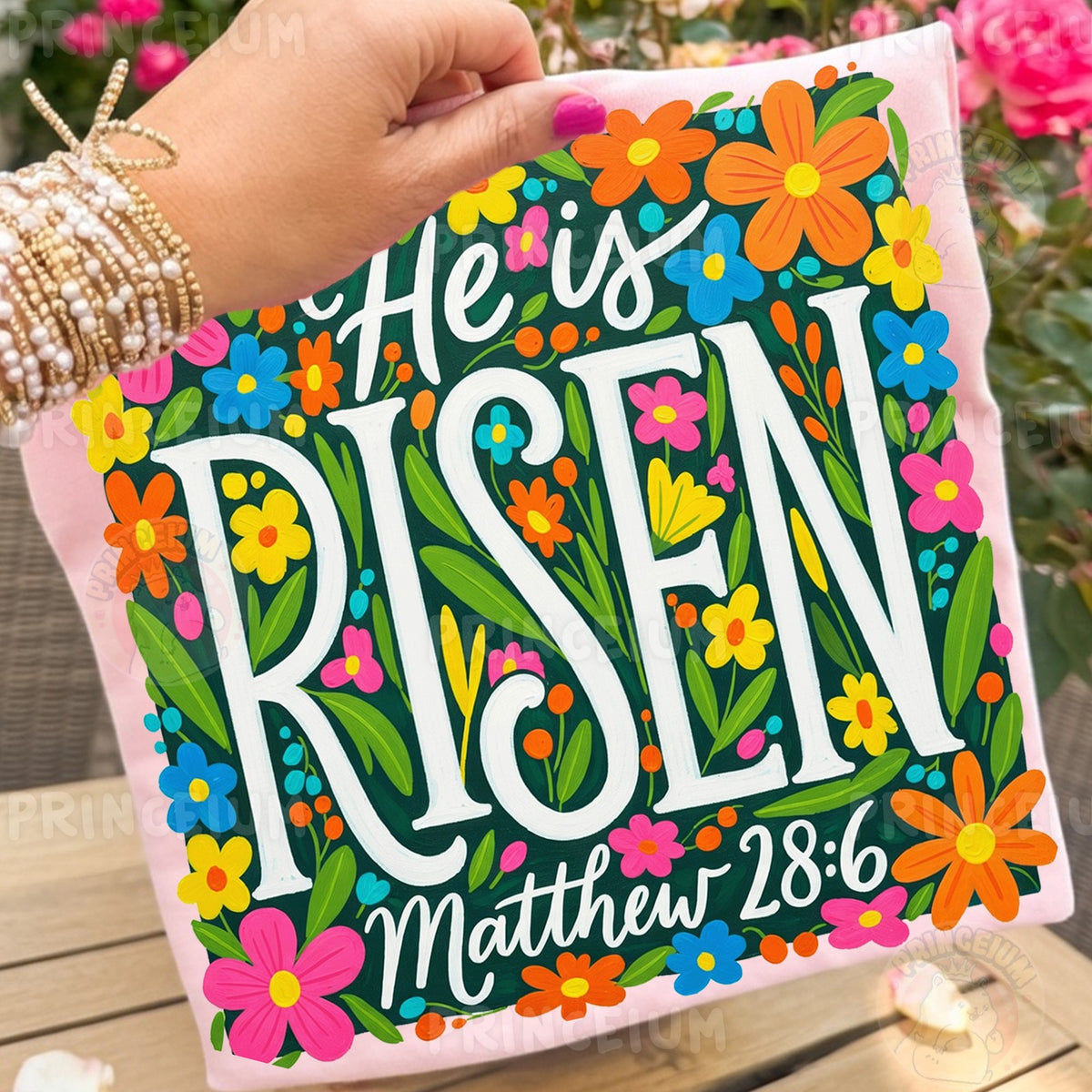 He Is Risen Floral Easter