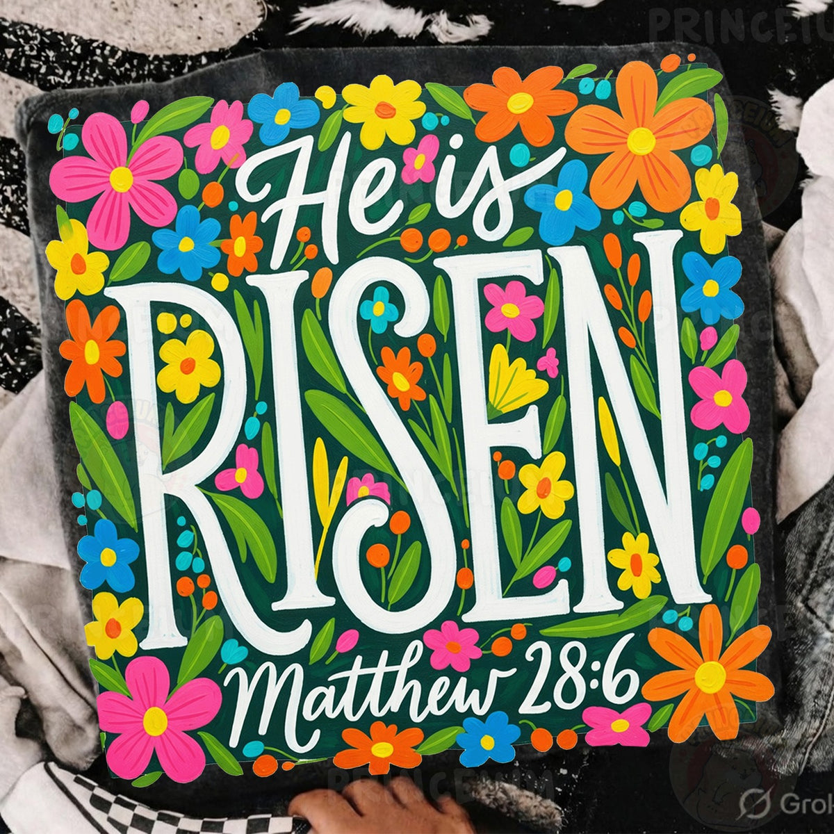 He Is Risen Floral Easter