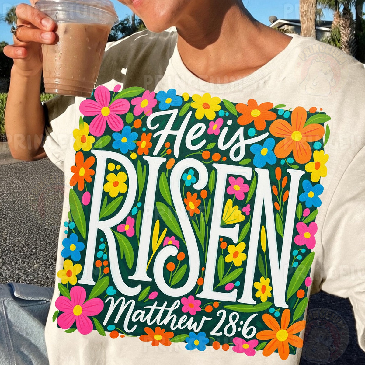 He Is Risen Floral Easter