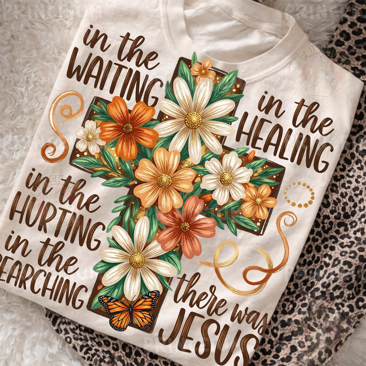 Fall Floral Cross There Was Jesus
