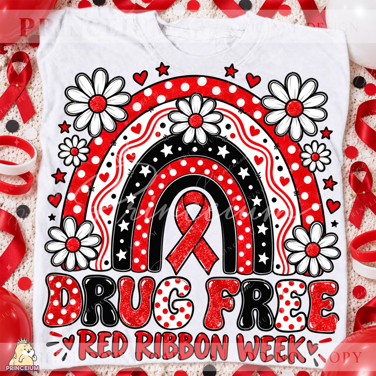 Drug Free Red Ribbon Week Rainbow
