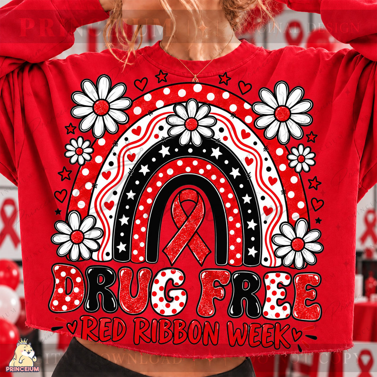 Drug Free Red Ribbon Week Rainbow
