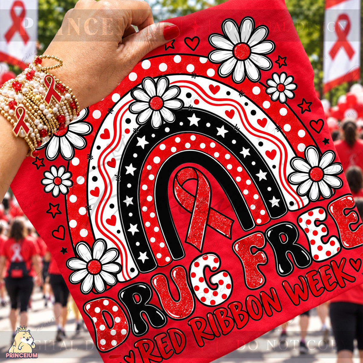 Drug Free Red Ribbon Week Rainbow