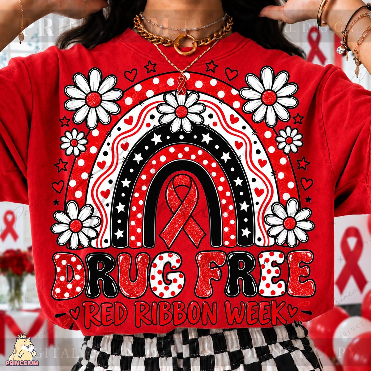 Drug Free Red Ribbon Week Rainbow