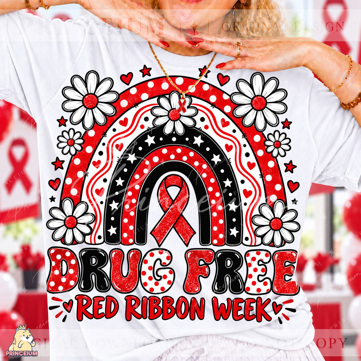 Drug Free Red Ribbon Week Rainbow
