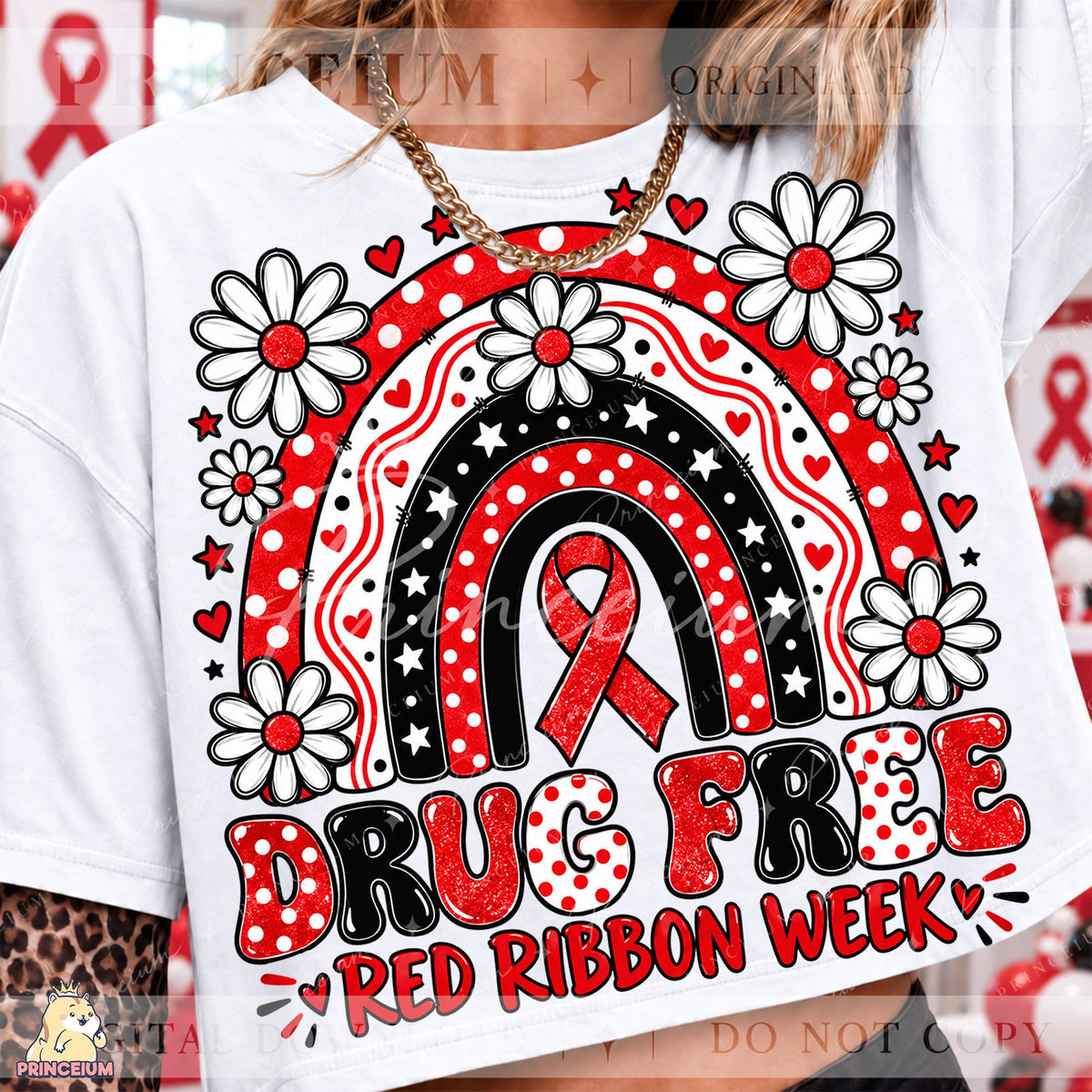 Drug Free Red Ribbon Week Rainbow