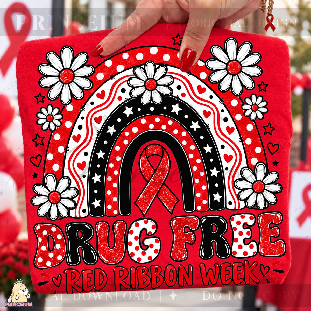 Drug Free Red Ribbon Week Rainbow