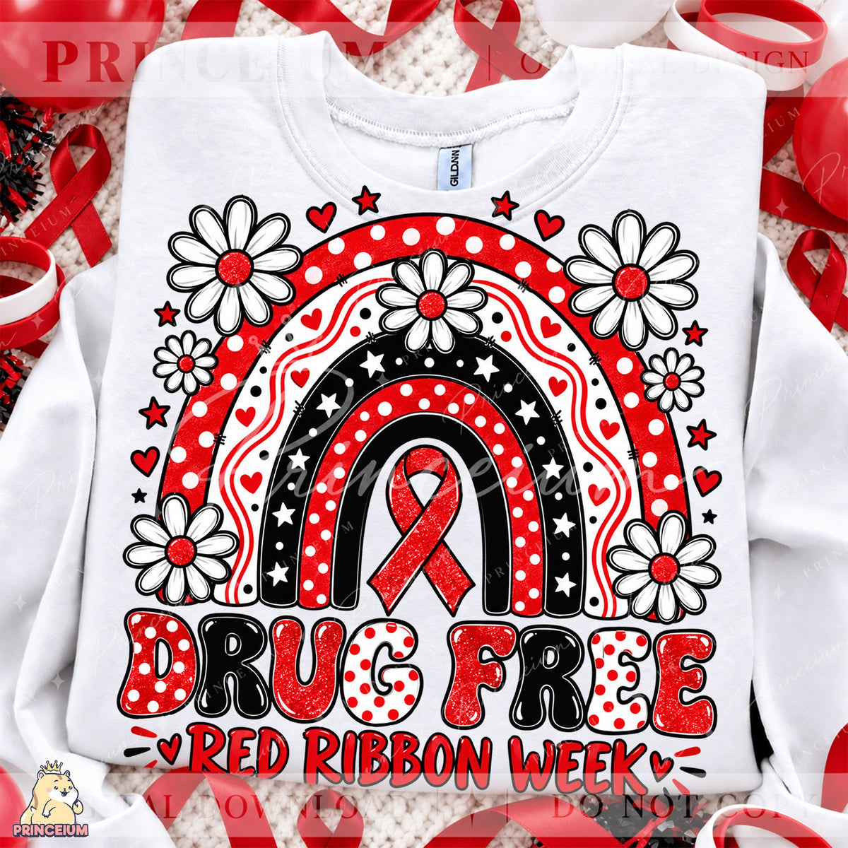 Drug Free Red Ribbon Week Rainbow