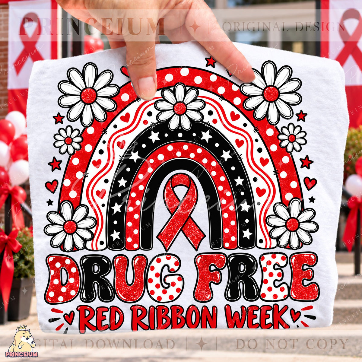 Drug Free Red Ribbon Week Rainbow