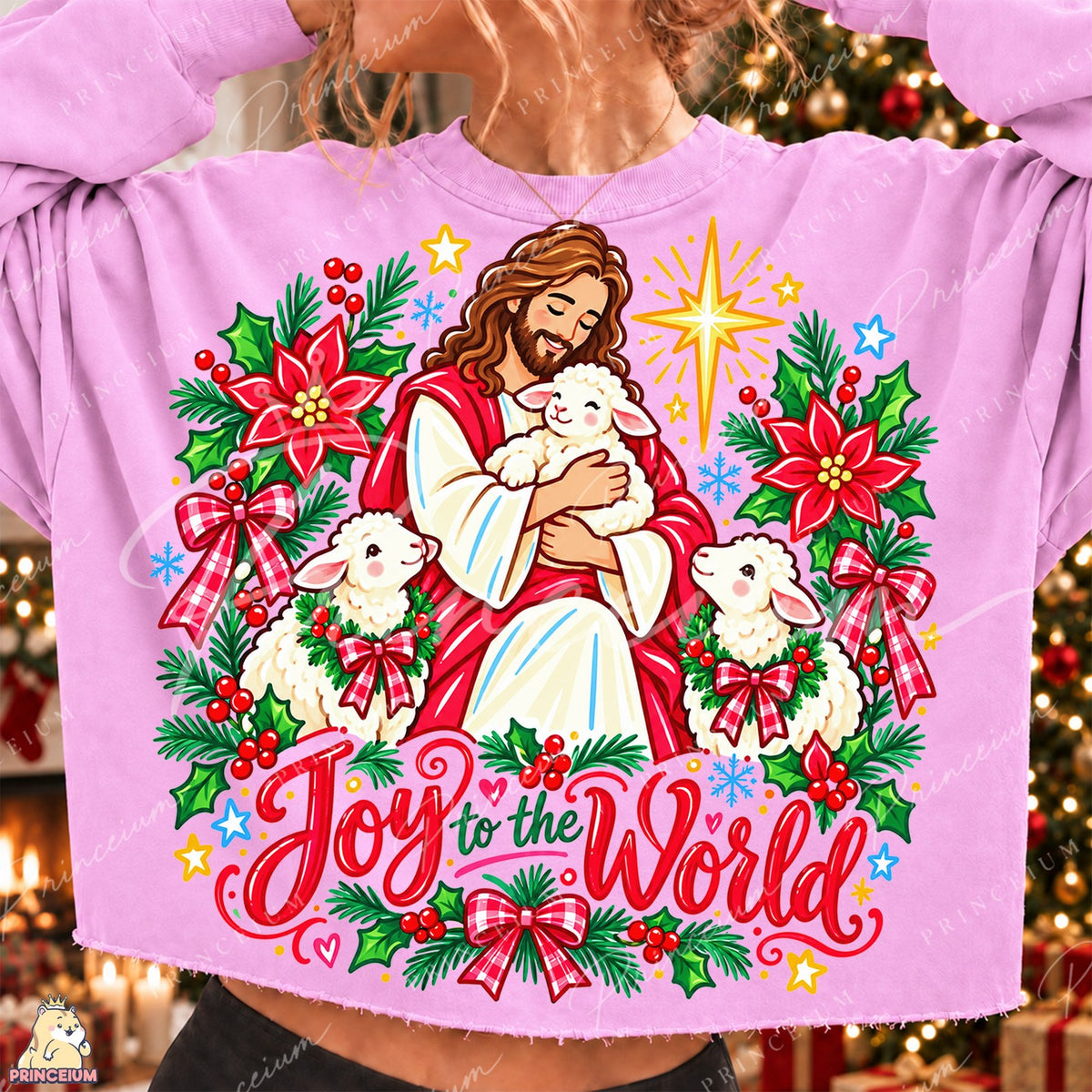 Joy to the World Shepherd and Lambs Front and Back