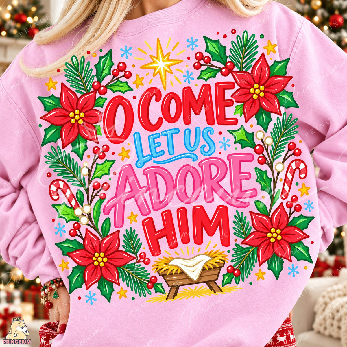 O Come Let Us Adore Him Front and Back