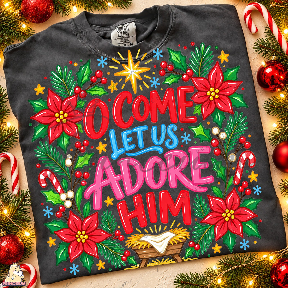 O Come Let Us Adore Him Front and Back
