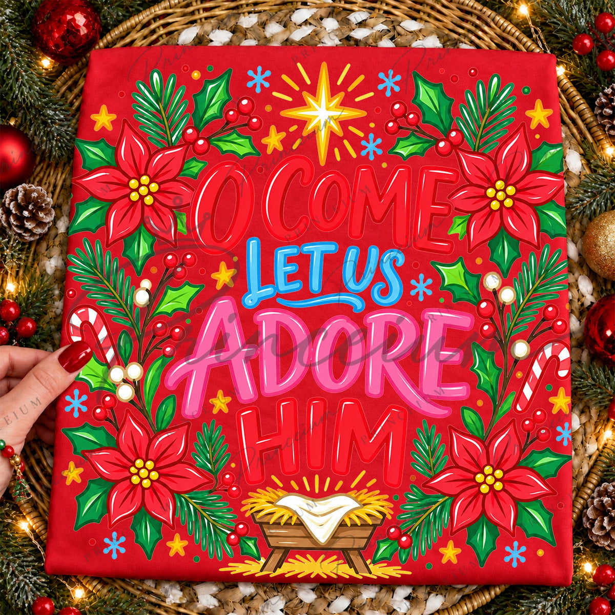 O Come Let Us Adore Him Front and Back