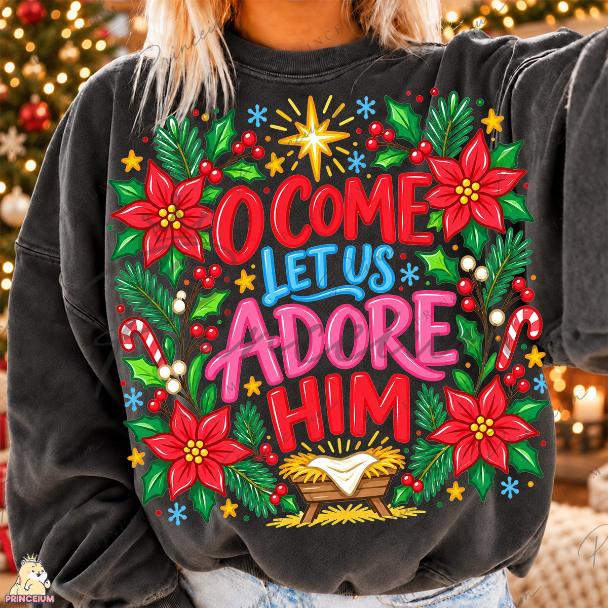 O Come Let Us Adore Him Front and Back