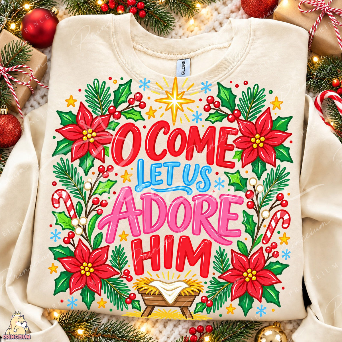 O Come Let Us Adore Him Front and Back