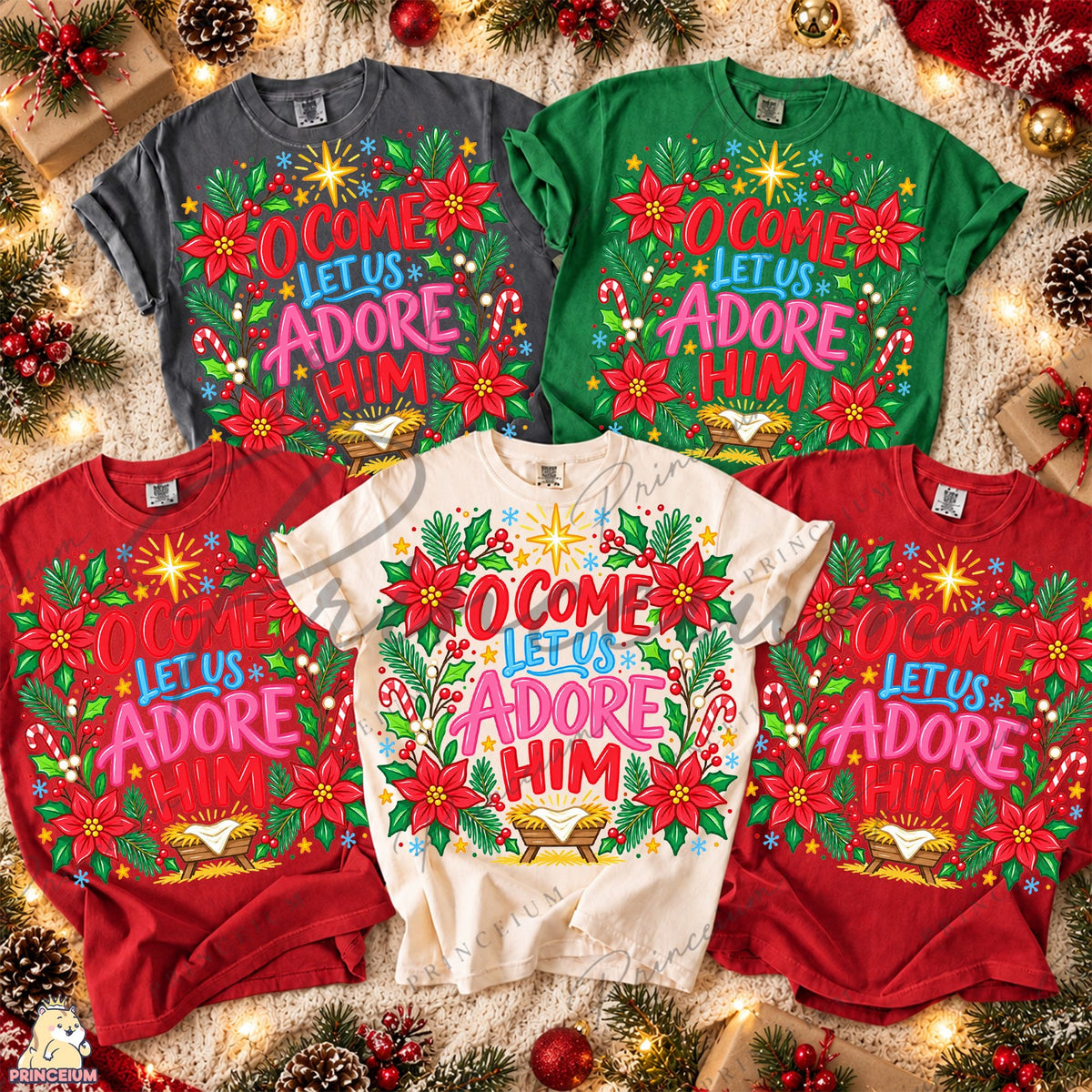 O Come Let Us Adore Him Front and Back