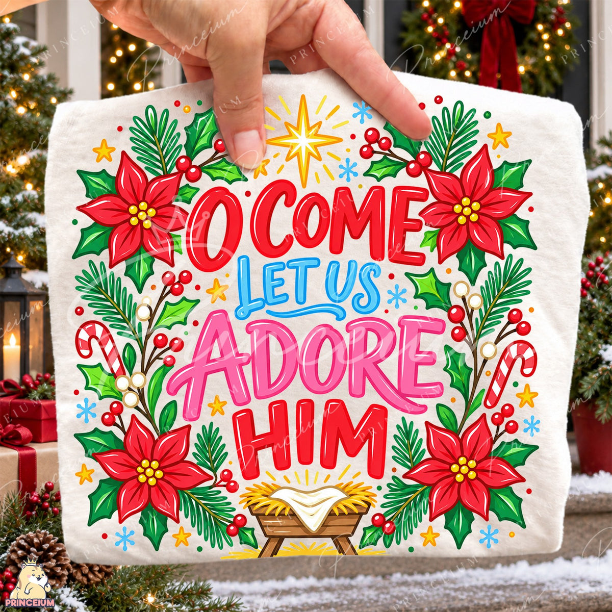 O Come Let Us Adore Him Front and Back