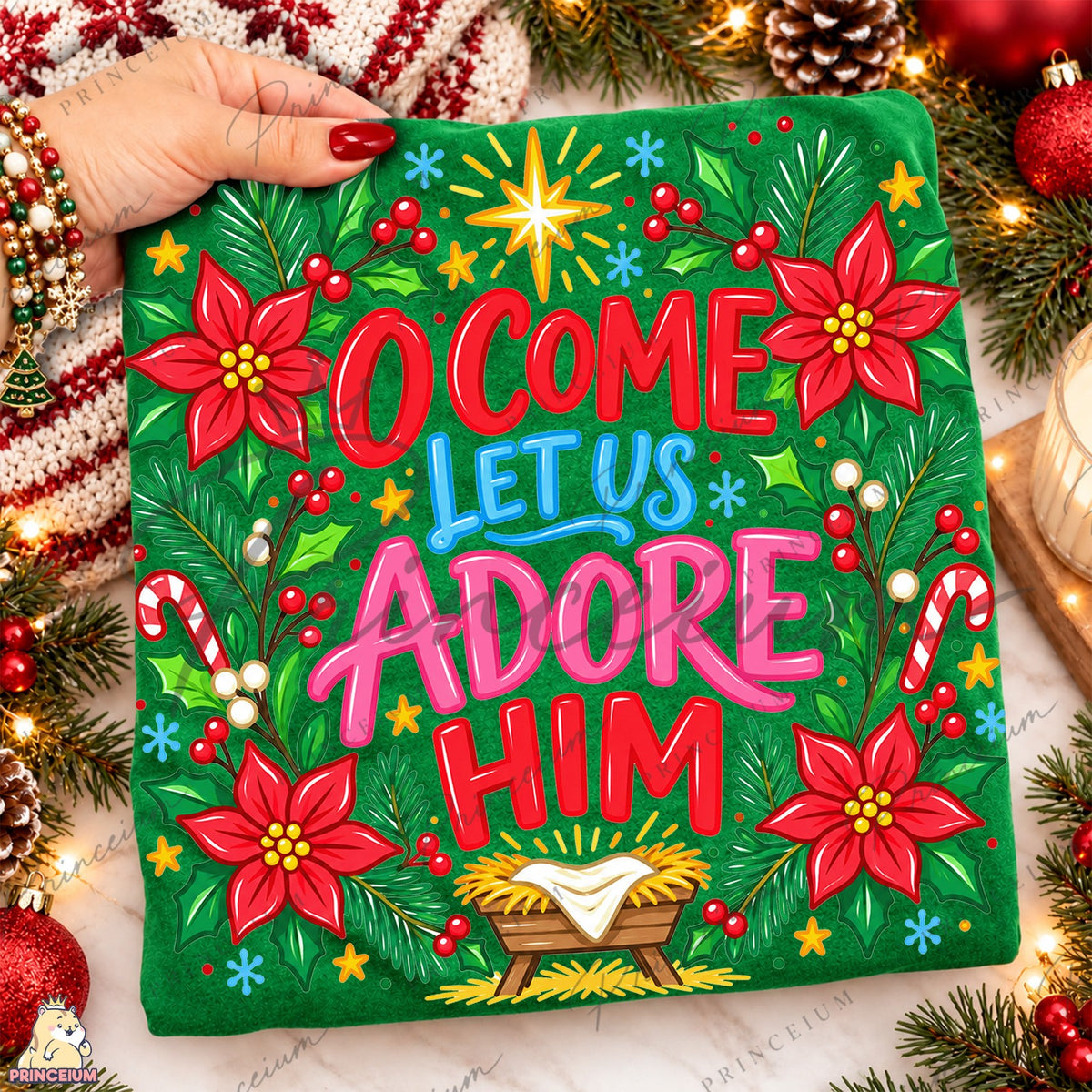 O Come Let Us Adore Him Front and Back
