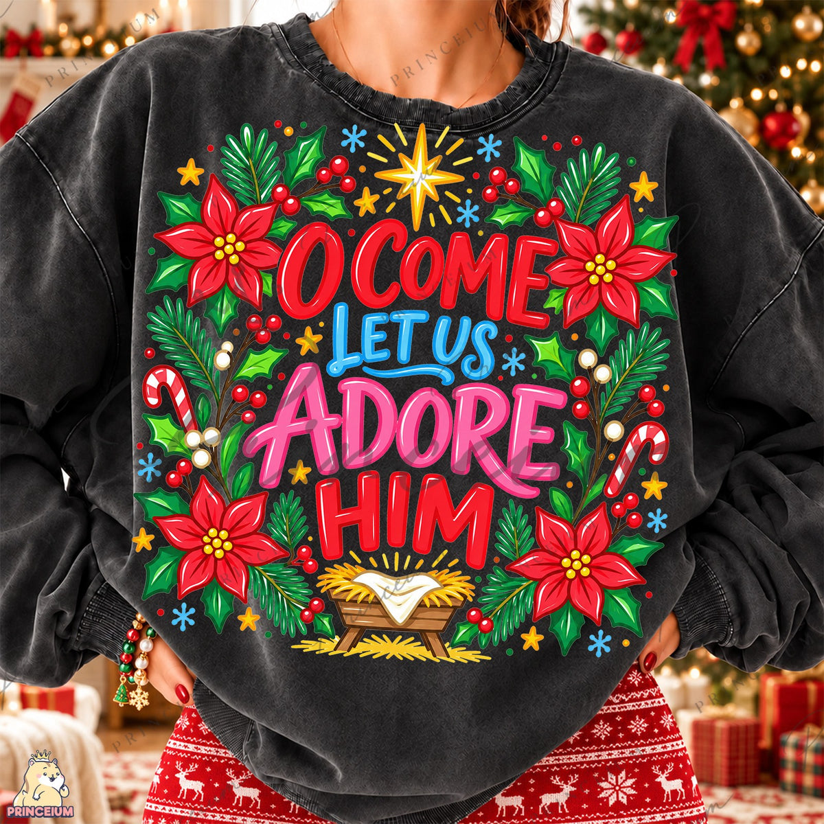 O Come Let Us Adore Him Front and Back
