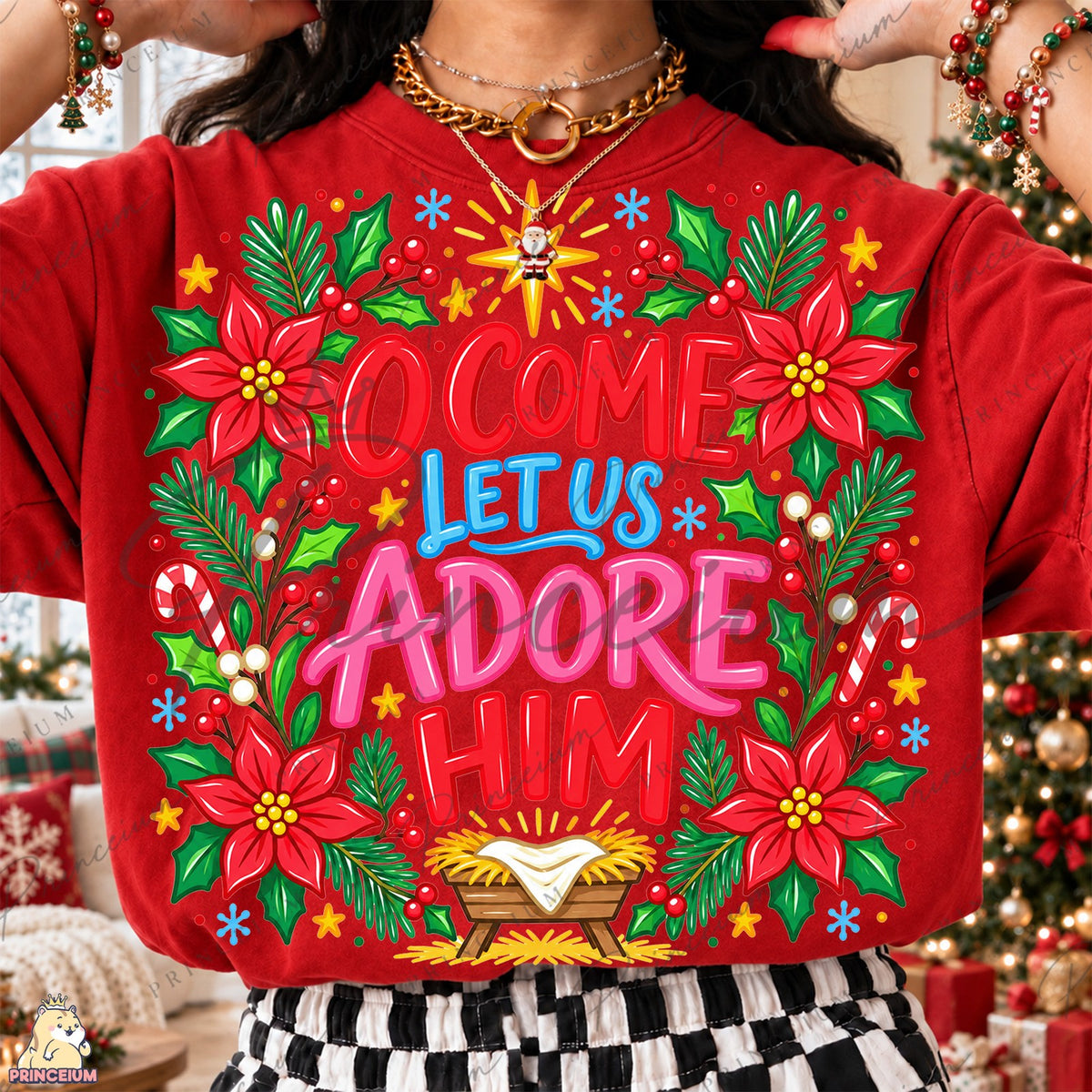 O Come Let Us Adore Him Front and Back