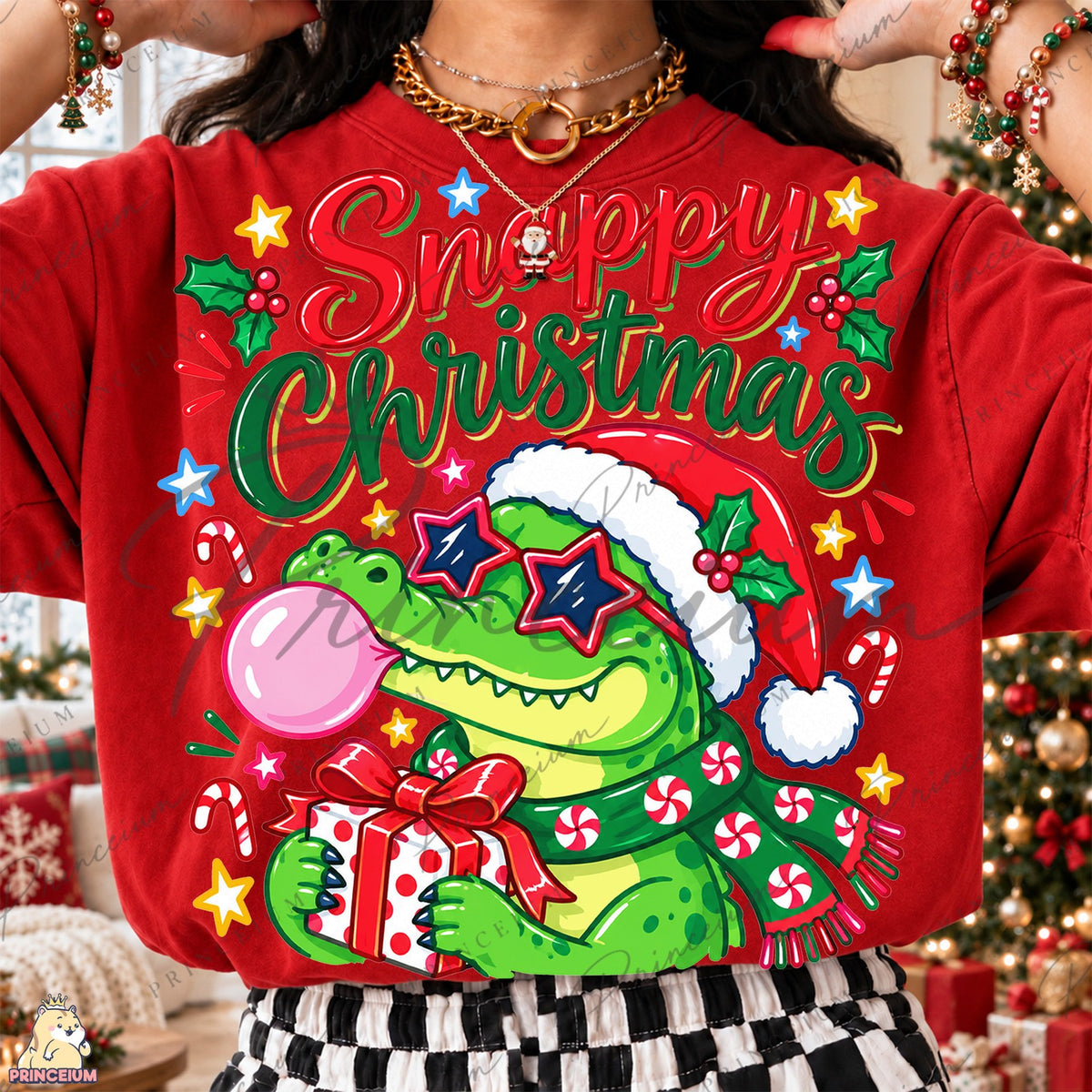 Snappy Christmas Alligator