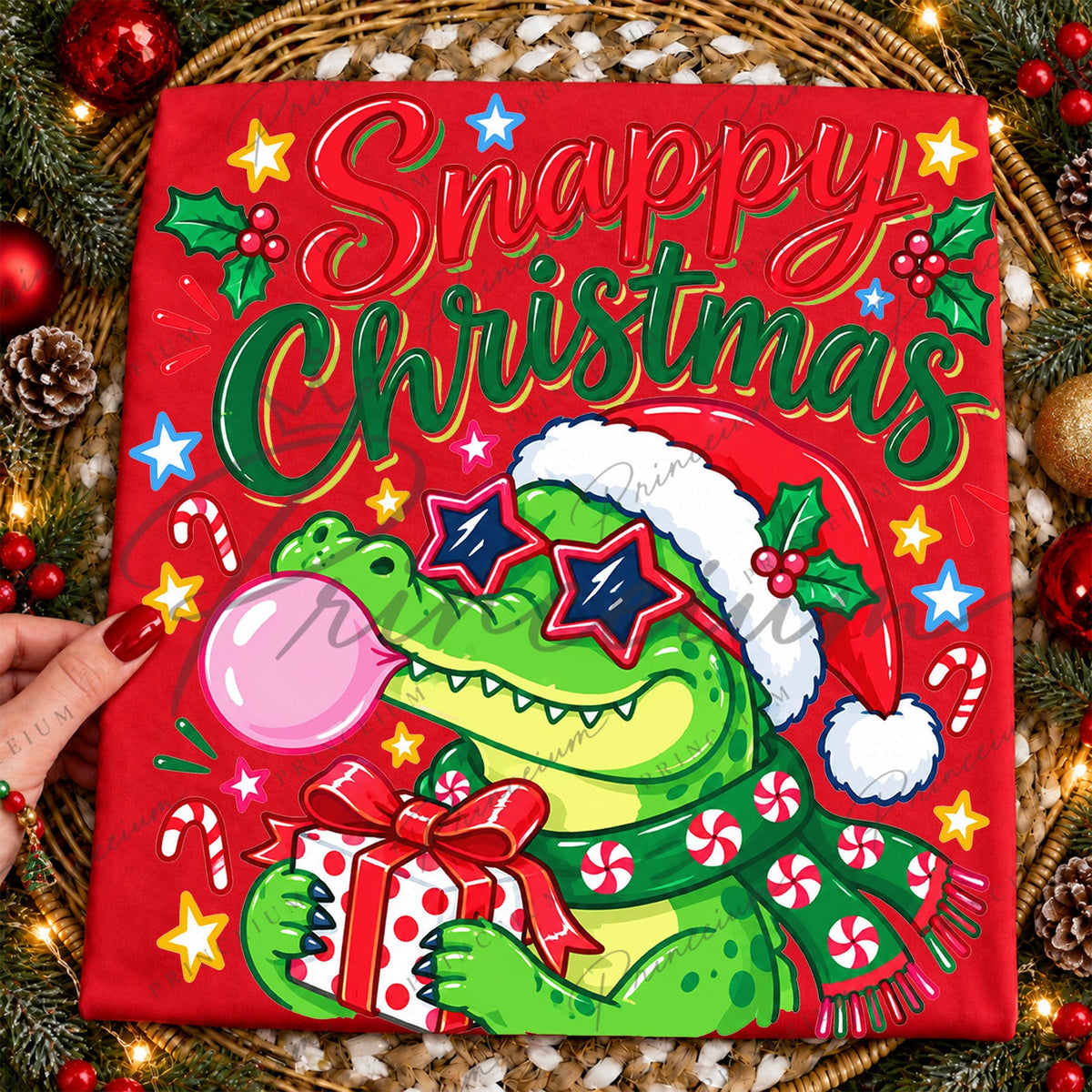 Snappy Christmas Alligator