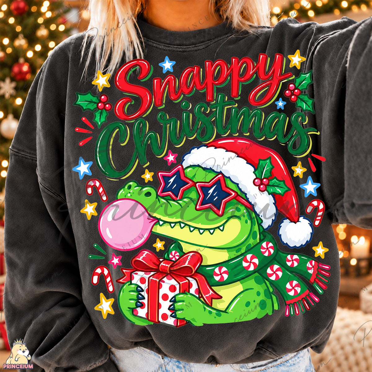 Snappy Christmas Alligator