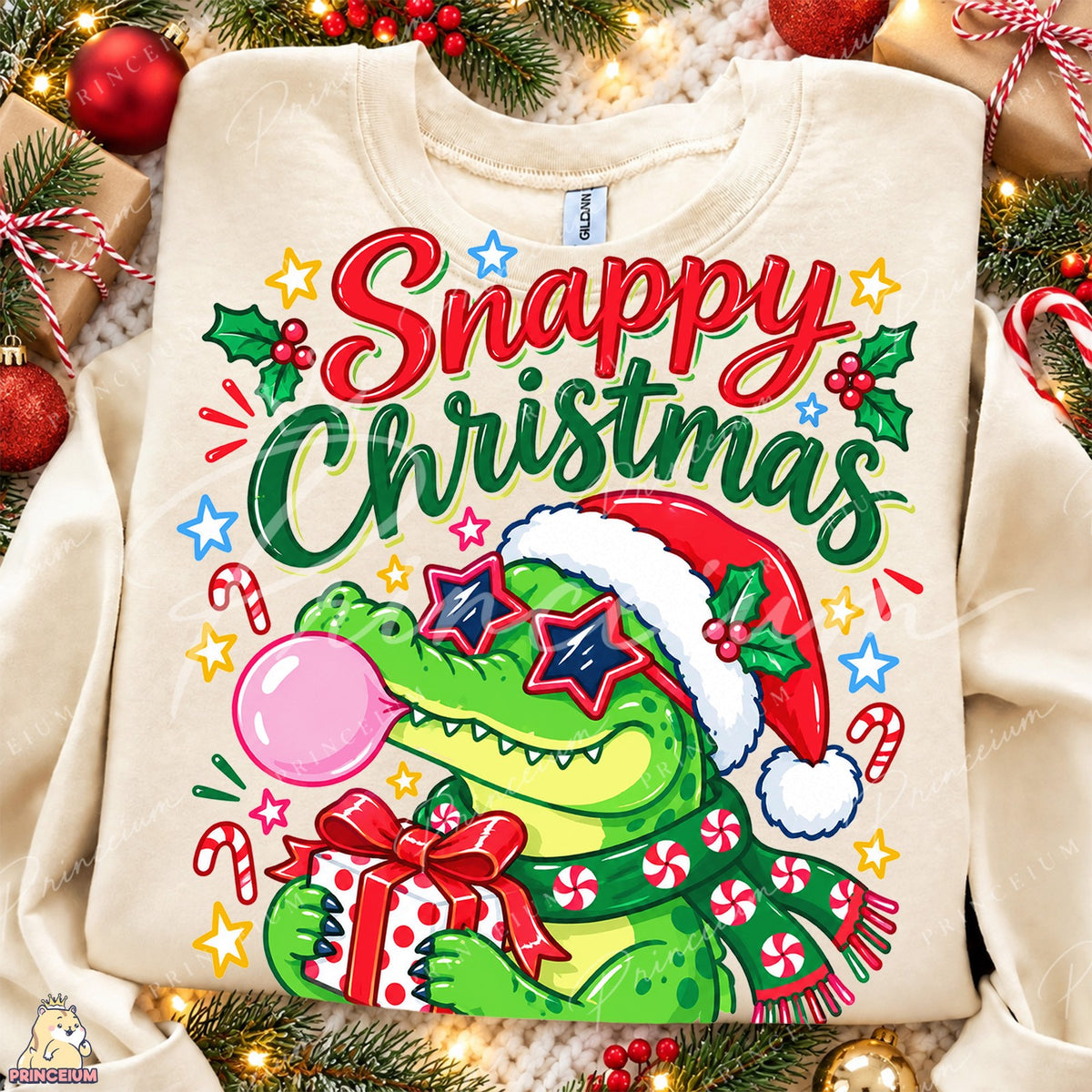 Snappy Christmas Alligator