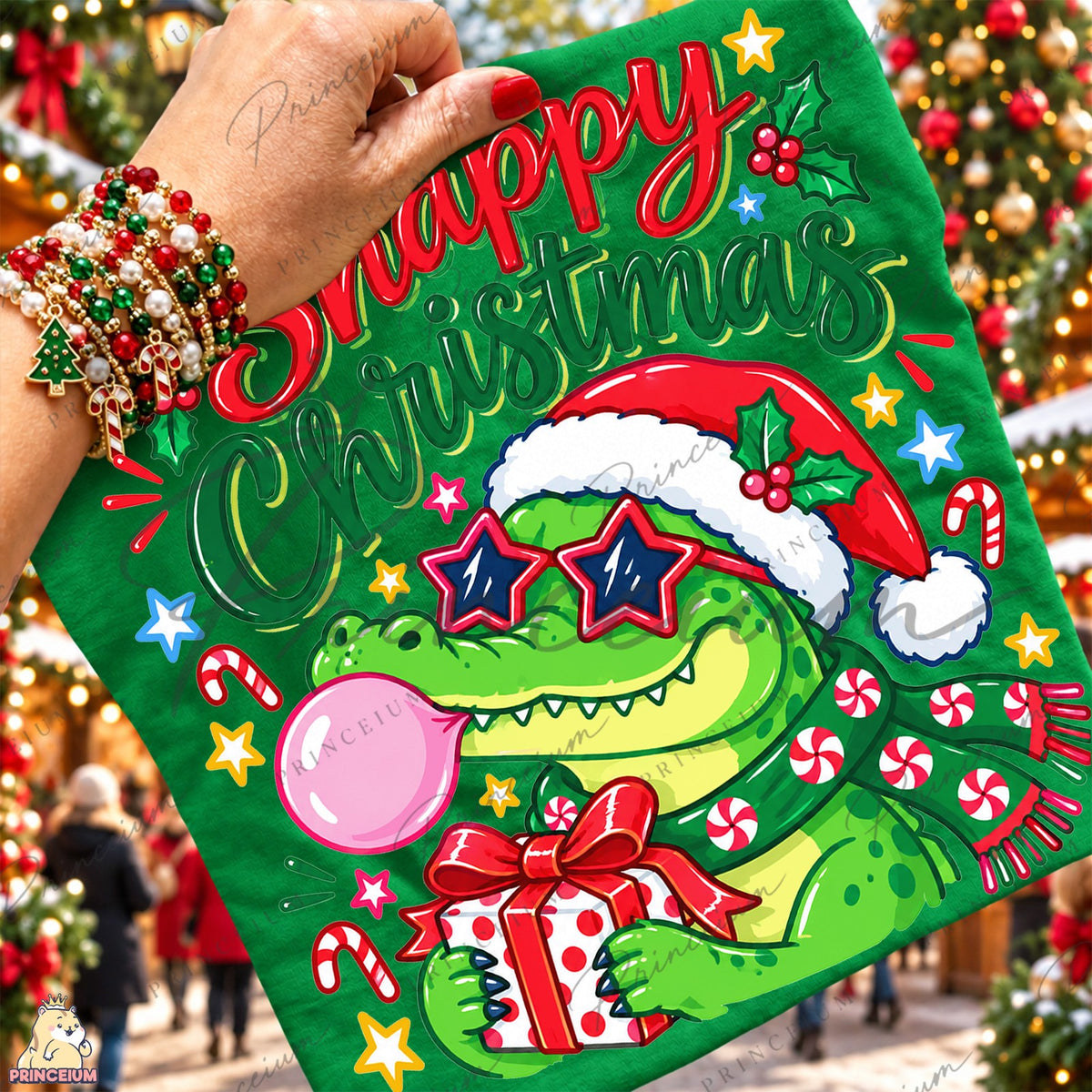 Snappy Christmas Alligator