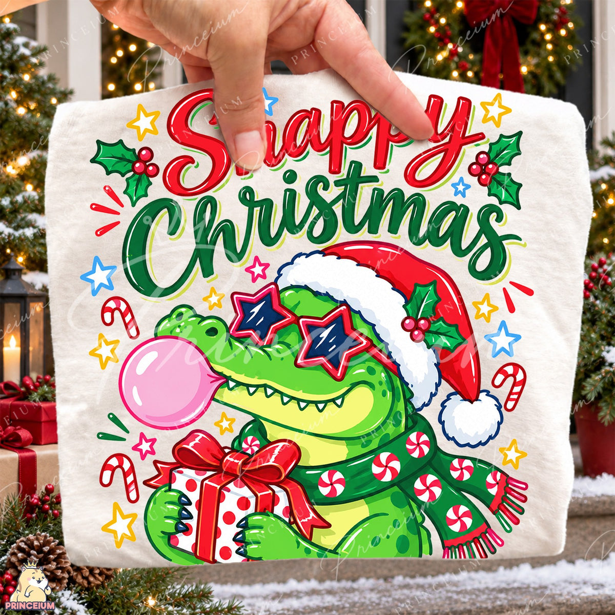 Snappy Christmas Alligator