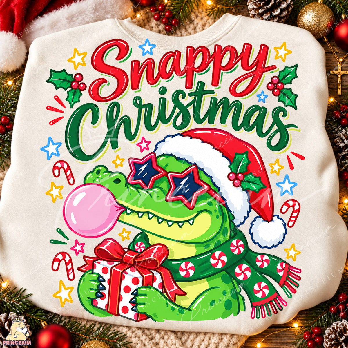 Snappy Christmas Alligator