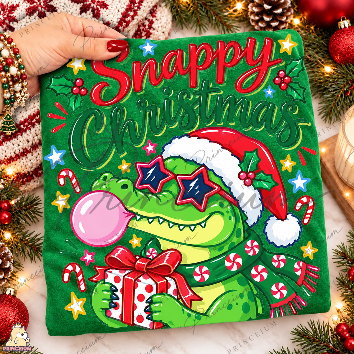 Snappy Christmas Alligator