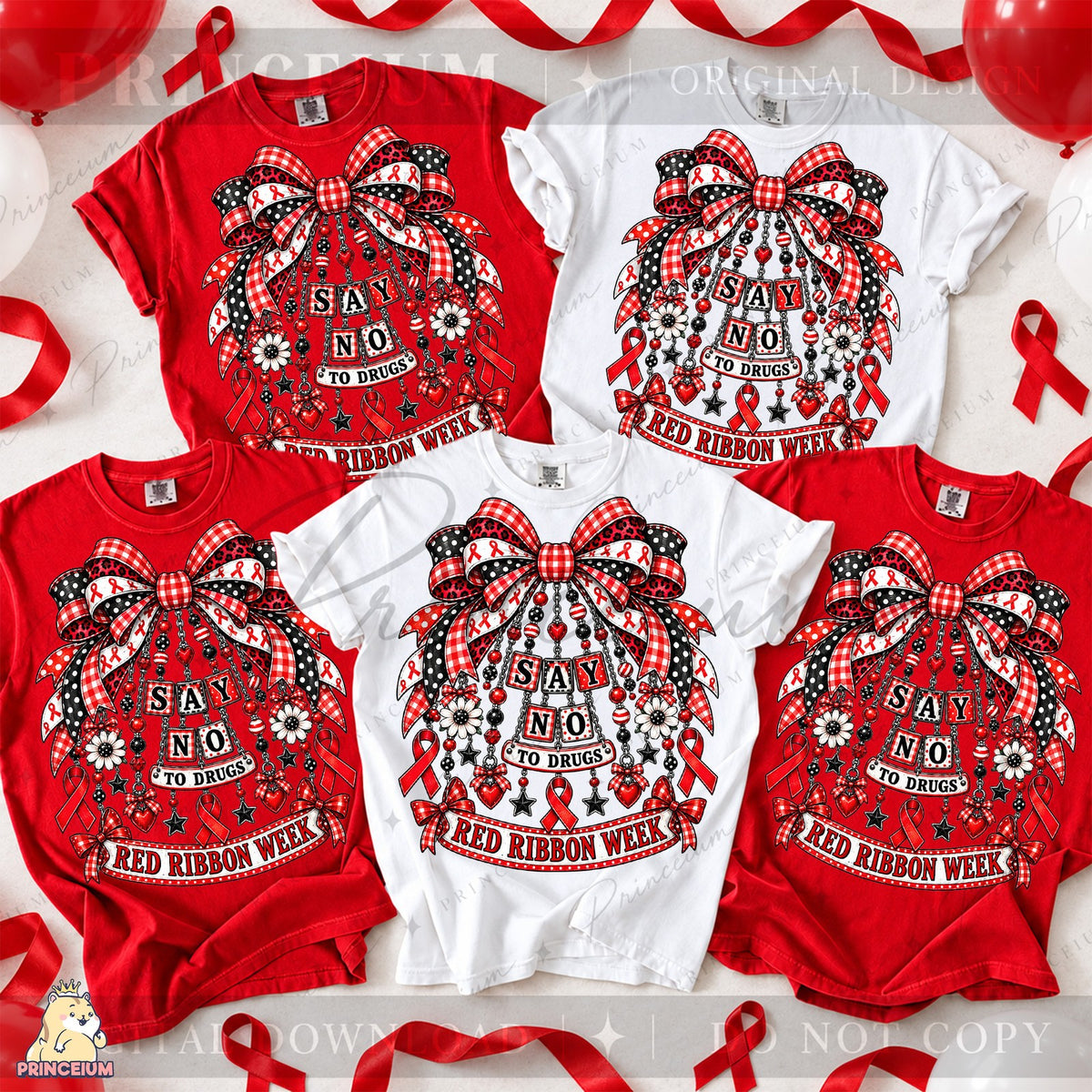 Red Ribbon Week Coquette Bow
