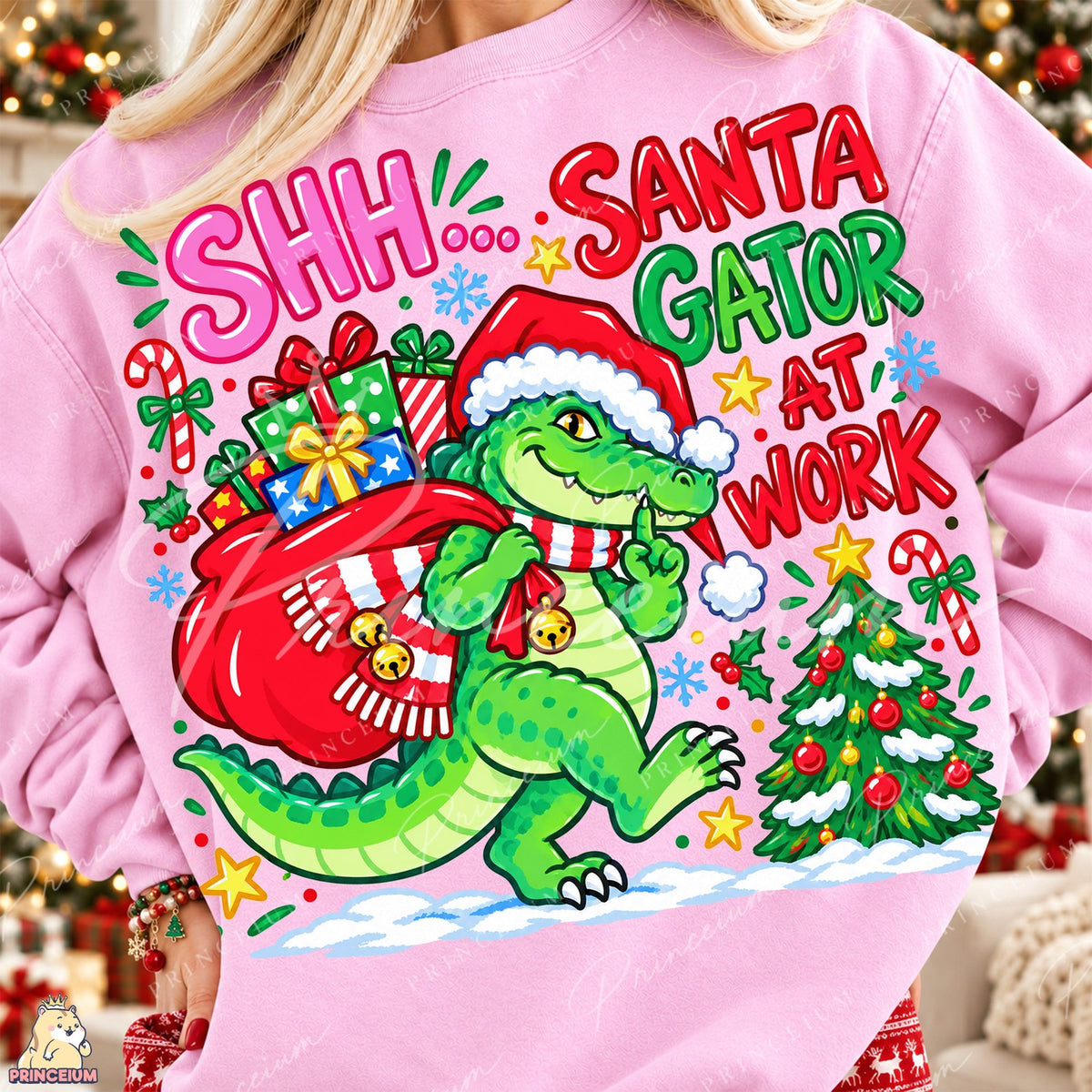 Santa Gator at Work