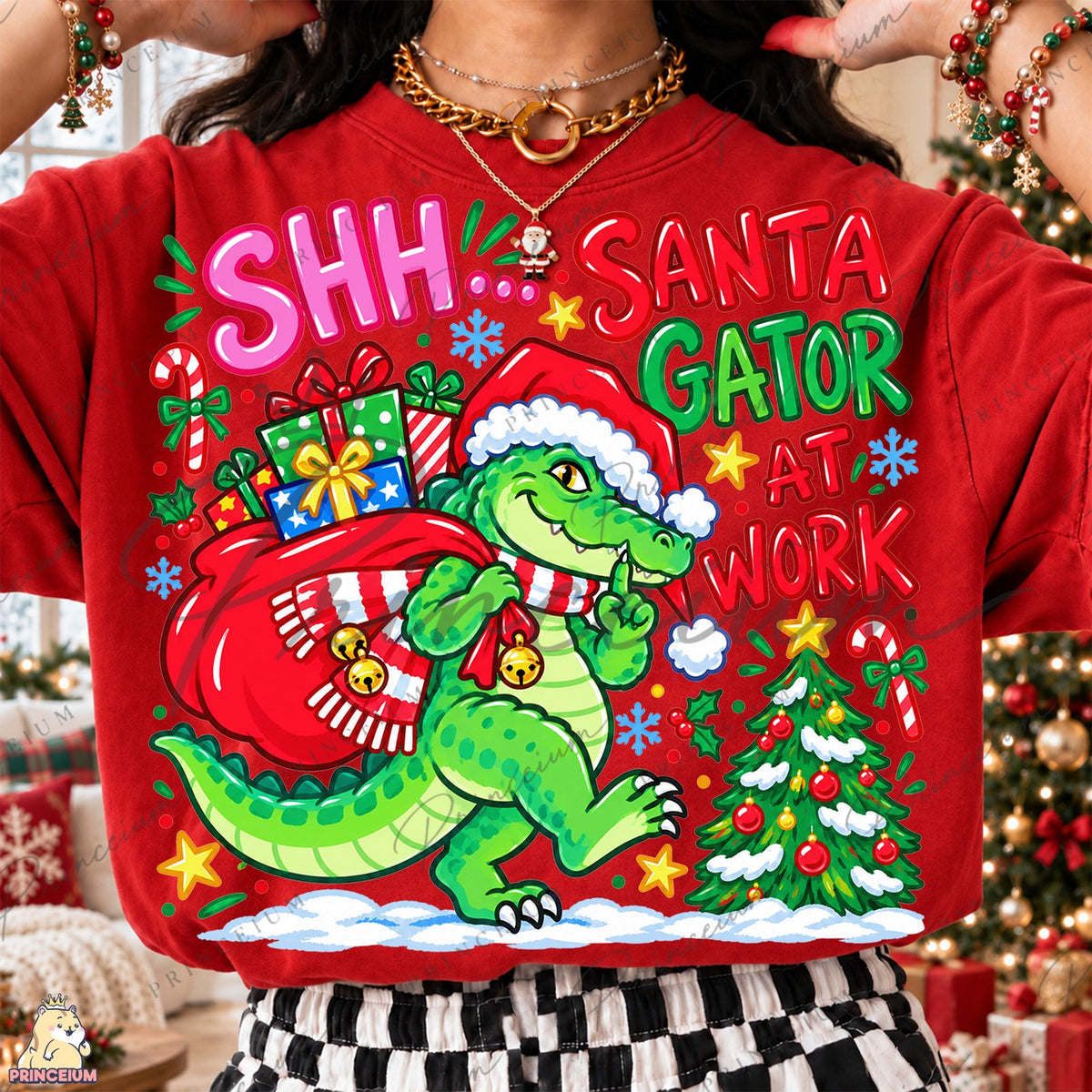Santa Gator at Work