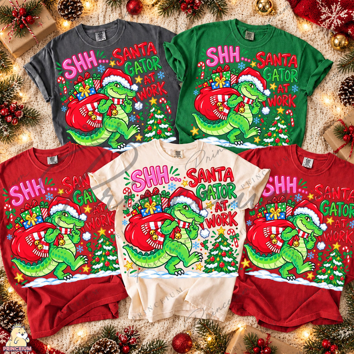 Santa Gator at Work