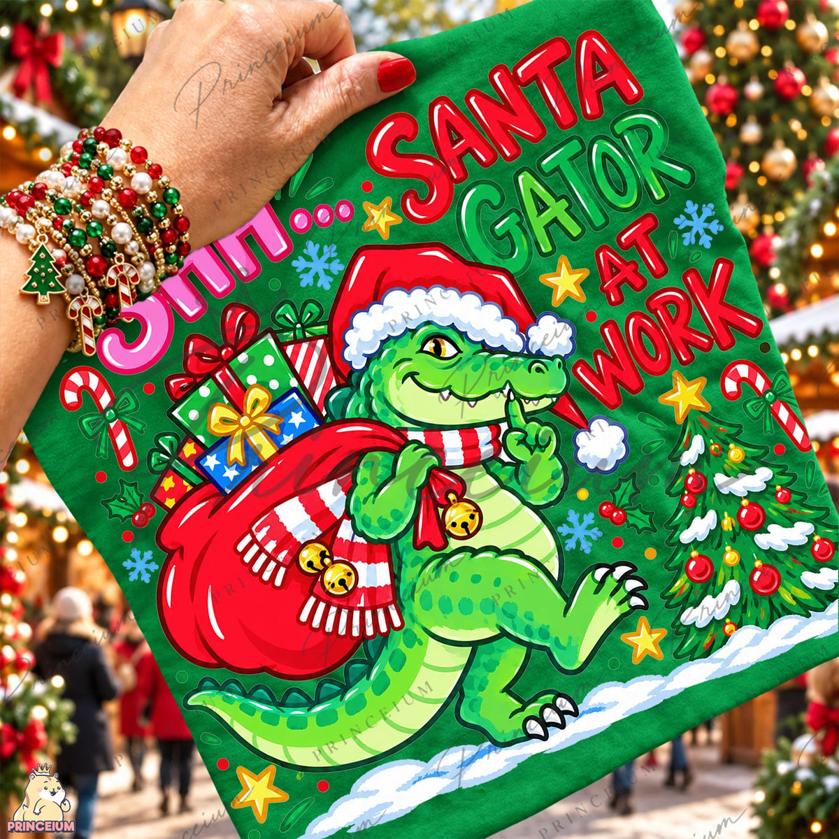 Santa Gator at Work