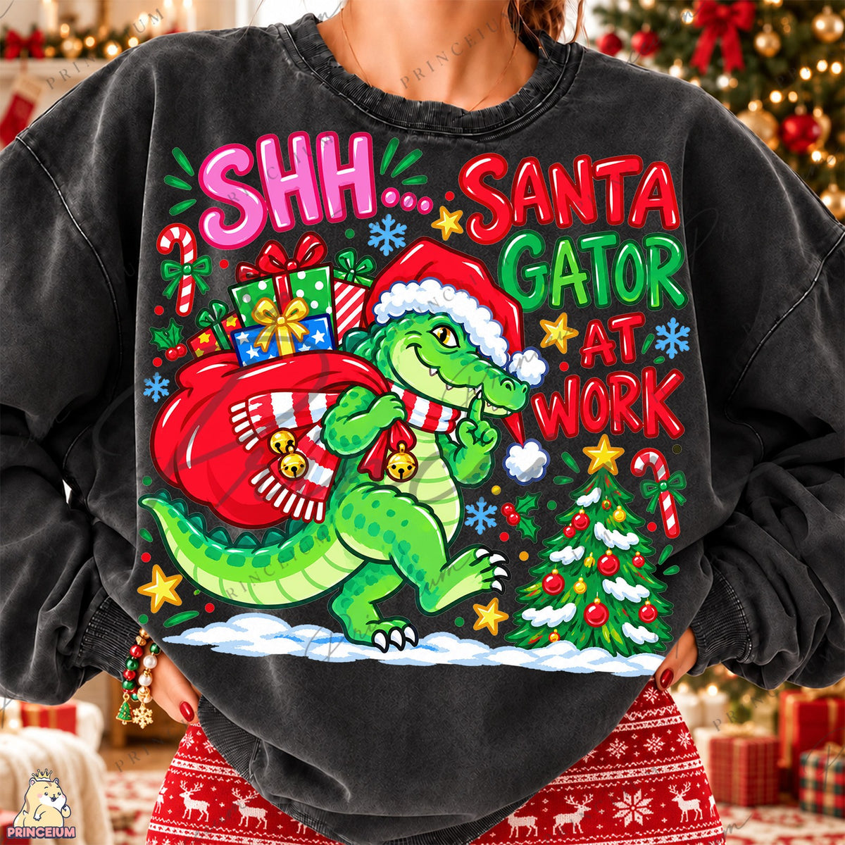 Santa Gator at Work