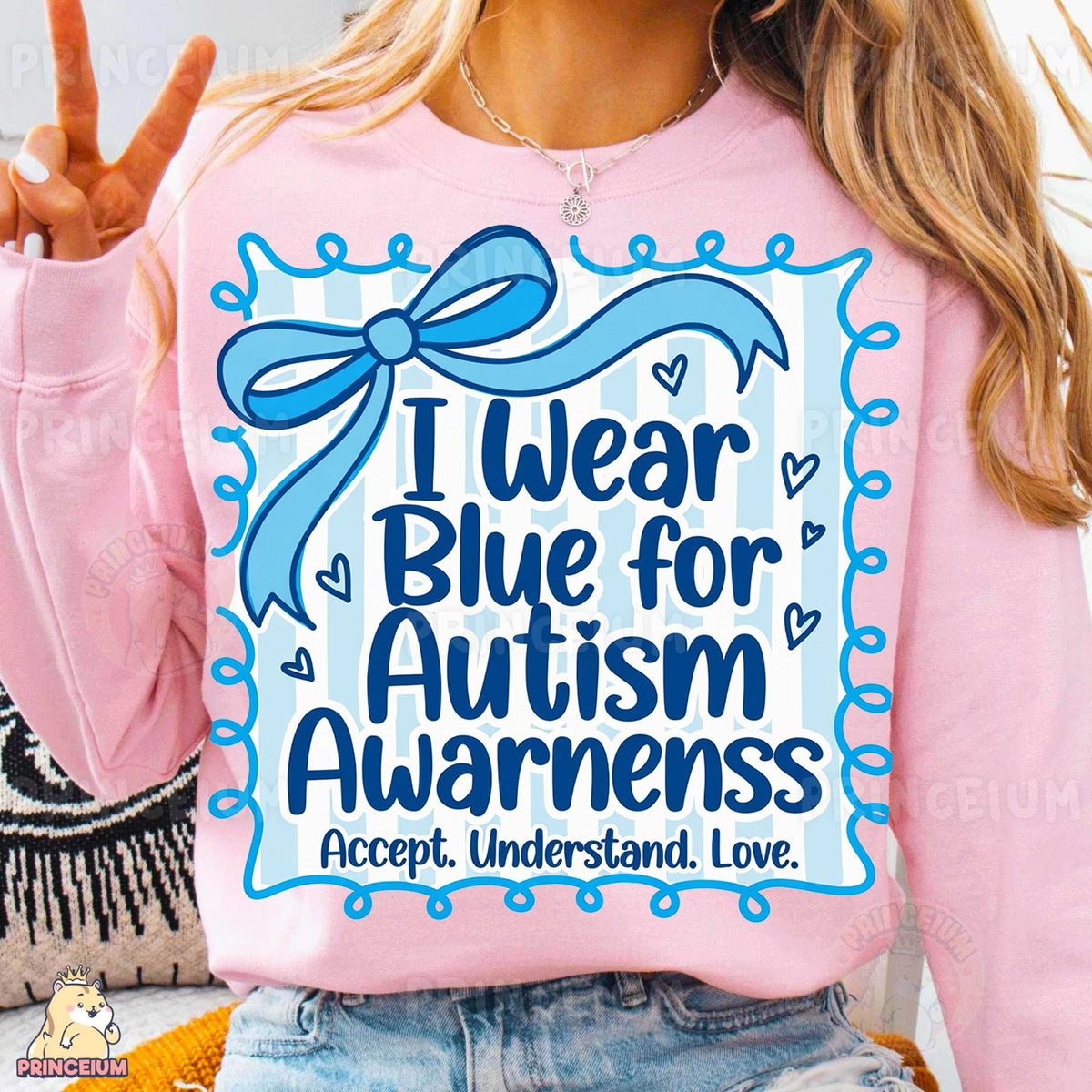 I Wear Blue for Autism Awareness
